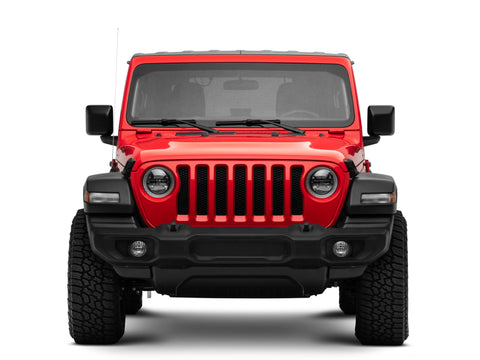 Raxiom 18-22 Jeep Wrangler JL/JT Axial Series LED Headlights- Black Housing (Clear Lens) - J133763