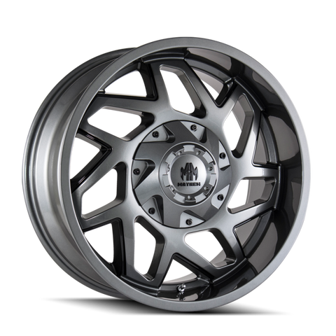 Mayhem 8106 Hatchet 20x10 / 6x135 BP / -24mm Offset / 106mm Hub Gloss Gunmetal w/ Black Wheel - 8106-2137GB-24
