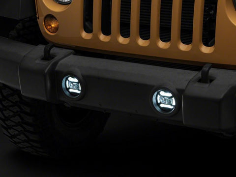 Raxiom 07-18 Jeep Wrangler JK Axial Series 4-In LED Fog Lights- Clear - J167046