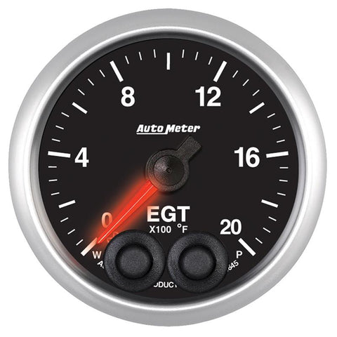Autometer Elite 52mm 0-2000 Deg F Full Sweep Electronic Exhaust Gas Temperature Gauge - 5645