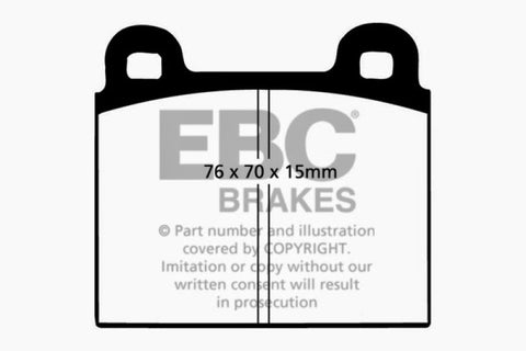 EBC 70-75 Alfa Romeo Montreal 2.6 Redstuff Front Brake Pads - DP3103C