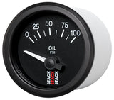 Autometer Stack Instruments 52mm 0-100 PSI 1/8in NPTF Electronic Oil Pressure Gauge - Black - ST3202
