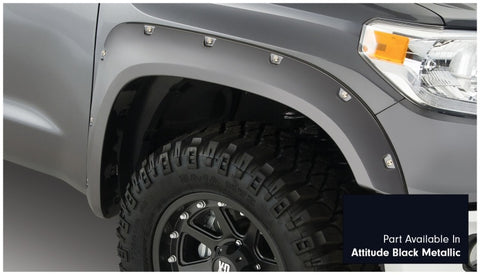 Bushwacker 16-18 Toyota Tundra Fleetside Pocket Style Flares 4pc - Midnight Black - 30918-43