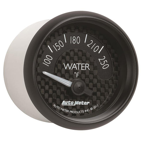 Autometer GT Series 52mm Short Sweep Electronic 100-250 Deg F Water Temperature - 8037
