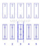 King Engine Bearings Ford Fiesta 1.25I (Zetec/Ecoboost 1.6) (Size 0.26) Main Bearing Set - MB5009XP.026