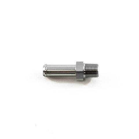 DeatschWerks 1/8in NPT Male Thread 5/16in Hose Barb - Anodized Matte Black - 6-02-0916-B