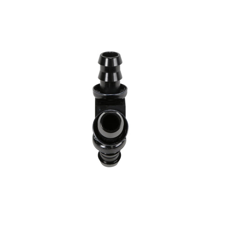 Fleece Performance 1/2in Black Anodized Aluminum Y Barbed Fitting (For -8 Pushlock Hose) - FPE-FIT-Y08-BLK