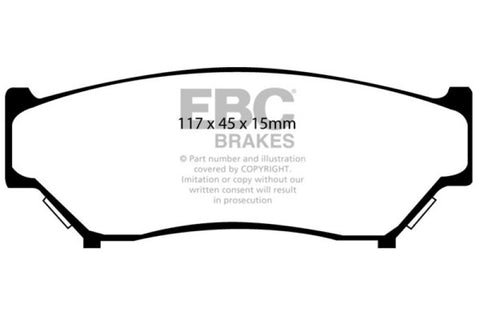 EBC 98-00 Chevrolet Tracker 1.6 (4 Door) Greenstuff Front Brake Pads - DP6979