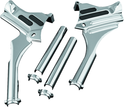 Kuryakyn Deluxe Neck Covers 95-07 Touring Models Chrome - 7866