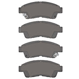 R1 92-03 Toyota Rav4 Hybrid Front Semi Met Brake Pads - 2311-0562-00