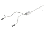 Borla 14 Silv/Sierra C/B Exhaust ATAK 1500 5.3L V8 AT/MT 2&4WD Ext Cab (78.7) WB - Black Chrome - 140537BC