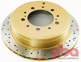 DBA 07+ Toyota LandCruiser 200 Series Rear Drilled and Slotted 4000 Series Rotor - 42723XS