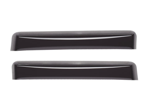 WeatherTech 14+ Chevrolet Silverado Double Cab Rear Side Window Deflectors - Dark Smoke - 81740