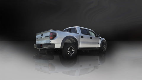 Corsa 11-13 Ford F-150 Raptor 6.2L V8 Black Sport Cat-Back Exhaust - 14387BLK