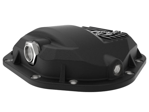 aFe Pro Series Dana 60 Front Differential Cover Black w/ Machined Fins 17-20 Ford Trucks (Dana 60) - 46-71100B