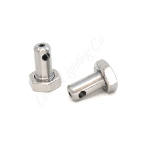 Letric Lighting Front Mirror Stem Mount for 45-Caliber MINI LEDs - Polished Stainless Steel - LLC-45C-FMP