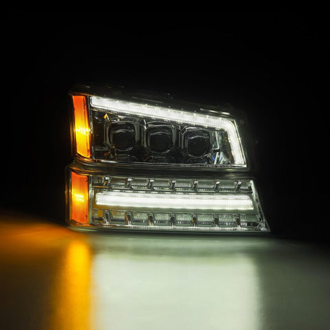 AlphaRex 03-06 Chevy Silverado 1500/2500HD/3500HD/Avalanche Chrome NOVA LED Proj Headlights - 880255