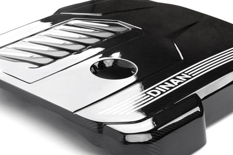 Dinan 19-26 BMW B58D (G01/G02/G20/G22/G23/G26/G42) Gloss Carbon Fiber Engine Cover w/Matte Accents - D590-0003