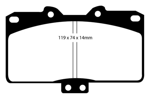 EBC 91-93 Dodge Stealth 3.0 4WD Redstuff Front Brake Pads - DP31097C
