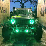 Oracle Jeep Wrangler JK 07-18 LED Waterproof Fog Light Kit - ColorSHIFT - 1243-333