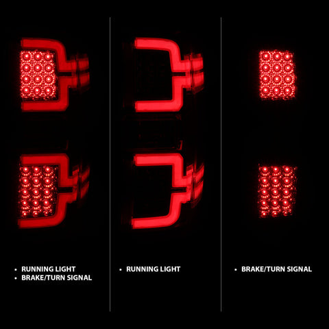 ANZO 2014-2018 Chevy Silverado 1500 LED Taillights Chrome - 311291