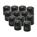 S&S Cycle 99-18 BT/2017+ M8/X-Wedge Black Oil Filter - 12 Pack - 310-0241