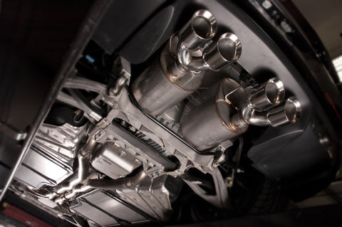 Stainless Works 05-08 Chevrolet Corvette C6 2.5in Axle Back Exhaust System - C605CBQUAD
