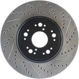 StopTech 95-00 Lexus LS 400 Left Front Slotted & Drilled Rotor - 127.44107L
