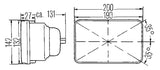Hella Vision Plus 8in x 6in Sealed Beam Conversion Headlamp - Single Lamp - 003427291