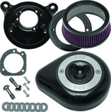 S&S Cycle 08-17 Touring/16-17 Softail Models Stealth Air Cleaner Kit w/ Carbon Fiber Cover - 170-0500