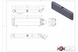 CSF Universal Dual-Pass Internal/External Oil Cooler - 22.0in L x 5.0in H x 2.25in W - 8066