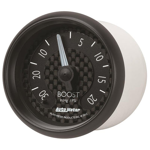 Autometer GT Series 52mm Mechanical 30 In Hg/20 psi Vacuum/Boost Gauge - 8001