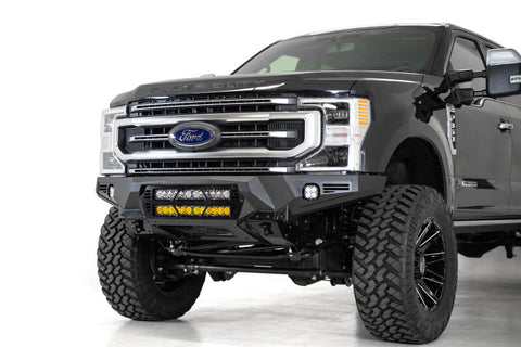 Addictive Desert Designs 17-20 Ford Super Duty Bomber Front Bumper w/ Mounts For 20in Light Bars - F160012140103