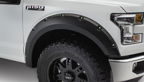 Bushwacker 15-17 Ford F-150 Pocket Style Flares 2pc Not Compatible w/ Technology Package 68T - Black - 20091-02
