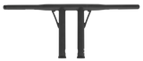Burly Brand Folsom Bar 12in - Matte Black - B12-5505TB