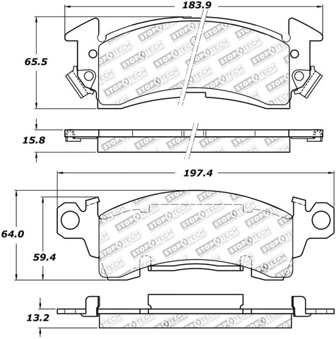 StopTech Sport Brake Pads w/Shims and Hardware - Front - 309.00520