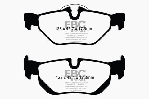 EBC 13-15 BMW X1 Bluestuff Rear Brake Pads - DP52069NDX