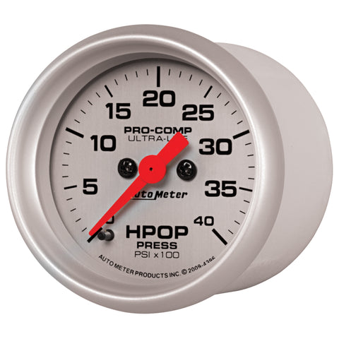 Autometer Ultra-Lite 2 1/16in Electrical 0-4000 PSI High Press Oil Pressure Gauge 94-07 Ford 7.3L - 4396