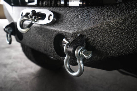 DV8 Offroad 07-18 Jeep Wrangler JK/JL FS-10 Full Length Steel Front Bumper w/ Skid Plate - FBSHTB-10