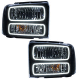 Oracle 05-07 Ford F-250/350 SMD HL - Black - ColorSHIFT w/o Controller - 7161-334