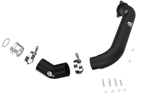 aFe BladeRunner Black 2-3/4in Aluminum Charge Pipe 2021 Toyota Supra GR (A90) I4-2.0L (t) B48 - 46-20488-B