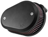 K&N 00-16 Harley Davidson Street Metal Intake System Flare Black - RK-3932B