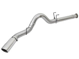aFe ATLAS 5in DPF-Back Alum Steel Exhaust System w/Polished Tip 2017 Ford Diesel Trucks V8-6.7L (td) - 49-03090-P