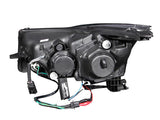 ANZO 2011-2015 Chevrolet Cruze Projector Headlights w/ Halo Black (LED Eyebrow) - 121400