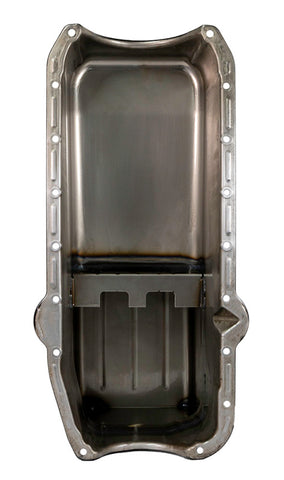 Moroso 80-85 Chevrolet SBC (w/Passenger Side Dipstick) Wet Sump 7qt 9.5in Steel Oil Pan - Black - 20165