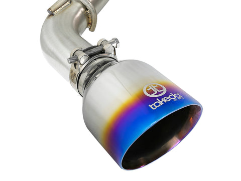 aFe Takeda 2.5in 304 SS Cat-Back Exhaust System w/ Blue Flame Tips 16-18 Infiniti Q50 V6-3.0L (tt) - 49-36132NM-L