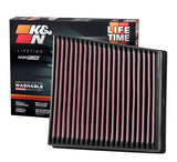 K&N 2017 Chevrolet Silverado 2500HD V8-6.6L DSL Replacement Drop In Air Filter - 33-5065