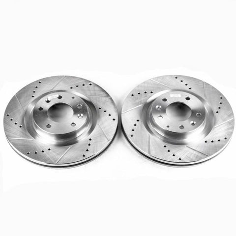 Power Stop 04-11 Mazda RX-8 Front Evolution Drilled & Slotted Rotors - Pair - JBR968XPR