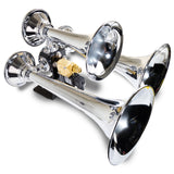 Kleinn Chrome Triple Horn/ 13.5In/11.75In/8.5In - Chrome-Plated Spun Copper - 502