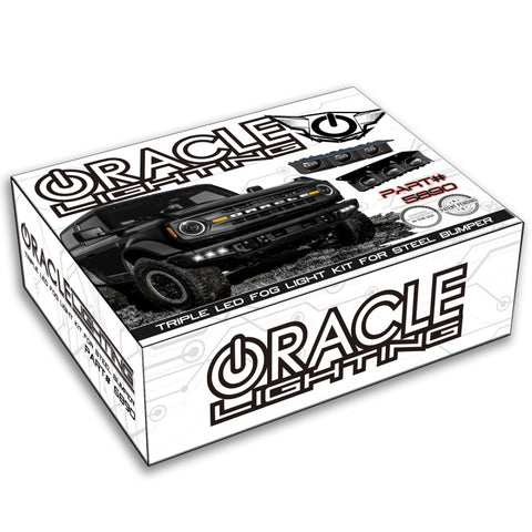 ORACLE Lighting 21-22 Ford Bronco Triple LED Fog Light Kit for Steel Bumper - White - 5890-001